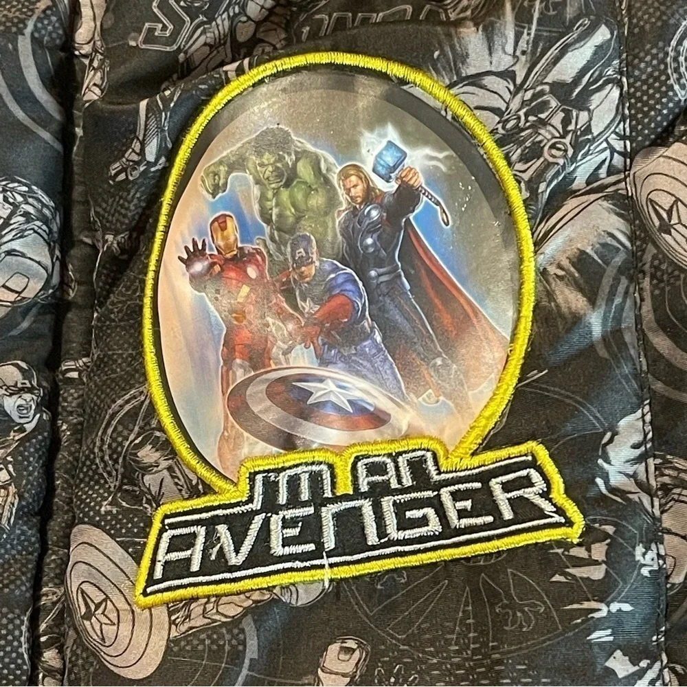 Marvel Avengers Children Jacket Black and Gray Size L 10-12